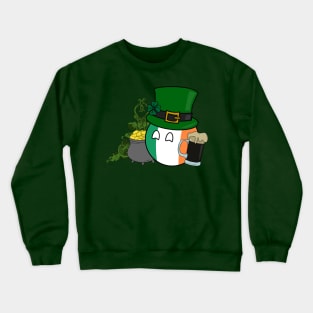 Polandball - Ireland on St. Patrick's Day Crewneck Sweatshirt